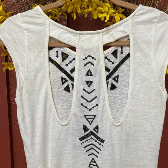 Free People Toosaloosa Slub Meadow Ivory Casual Maxi Dress XS 🌿A6 - Picture 6 of 16